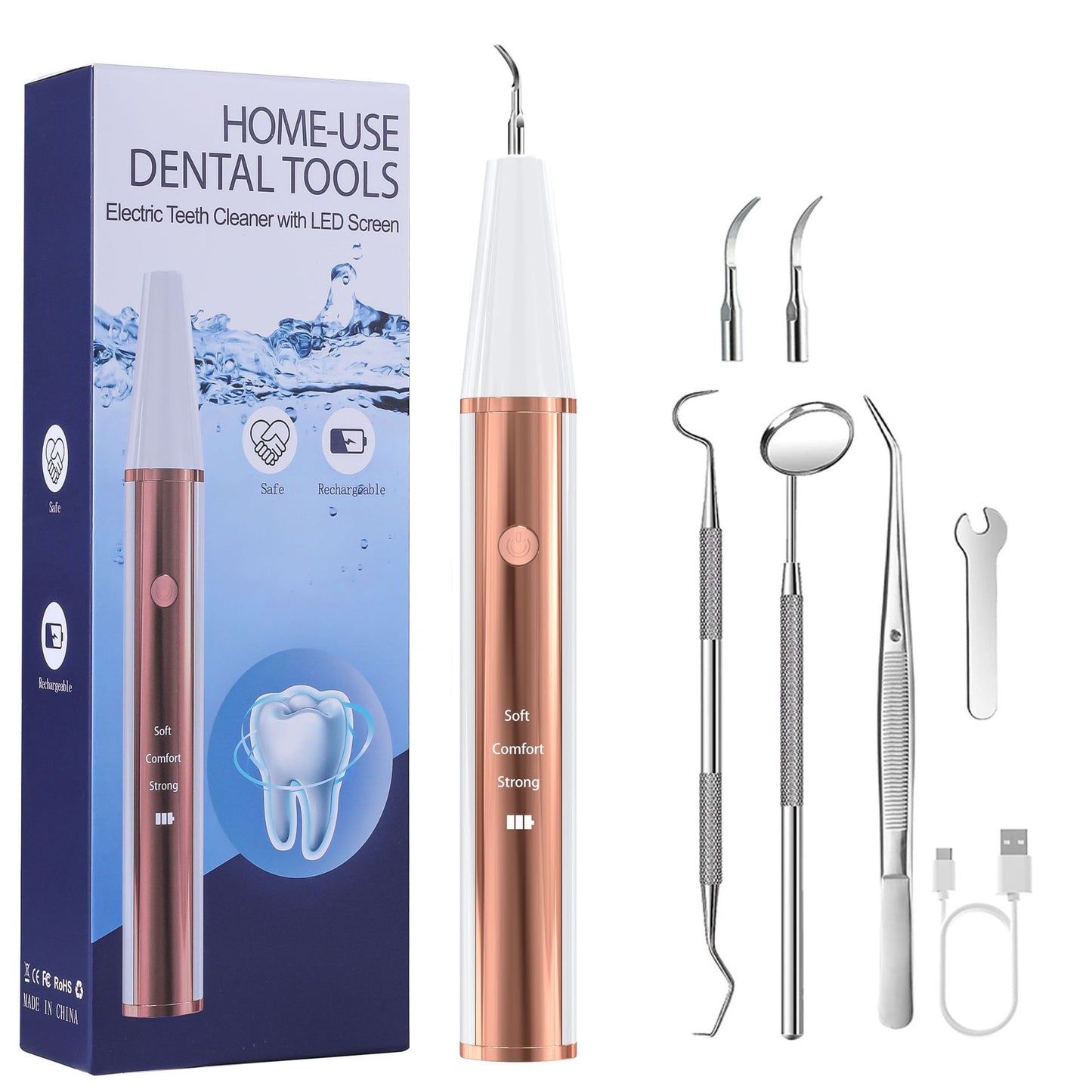 Dog Dental Calculus Remover Tool – Pet Teeth Cleaning Ultrasonic Water Toothpick