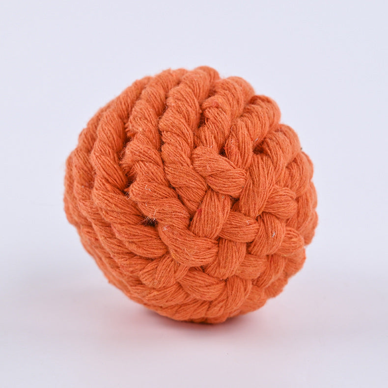 Handmade Orange Rope Dog Toy