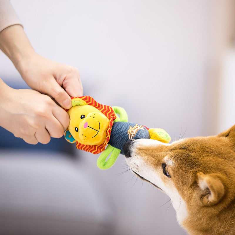 GiGwi Lion Squeaky Plush Dog Toy