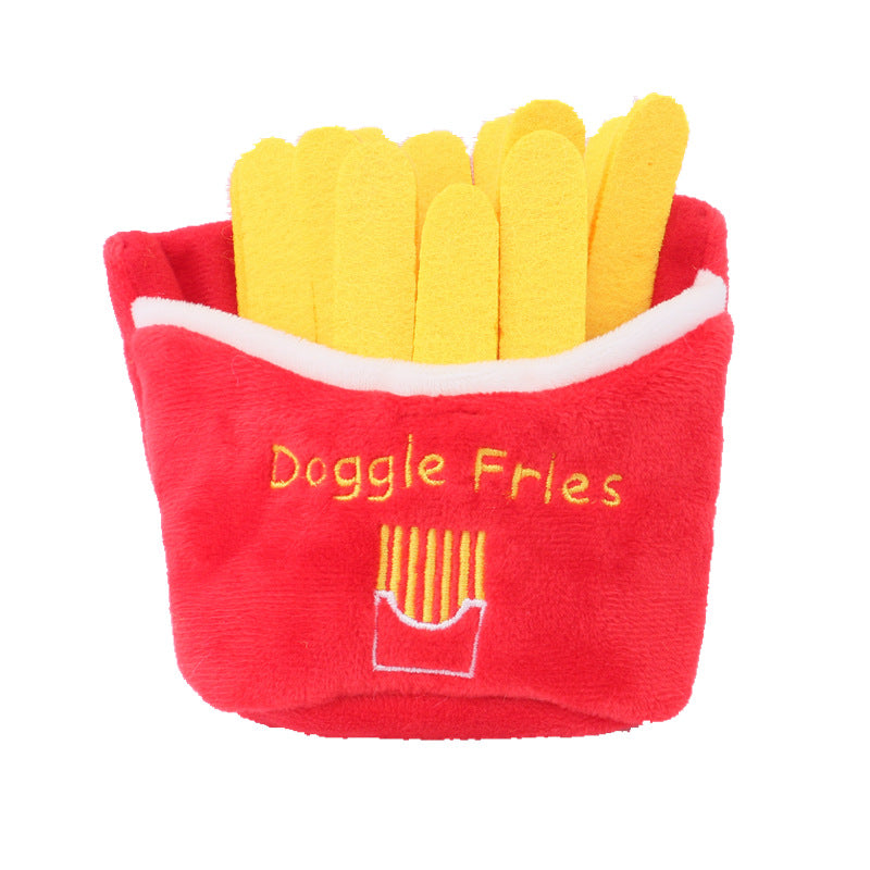 Plush Food Squeaky Dog Toy