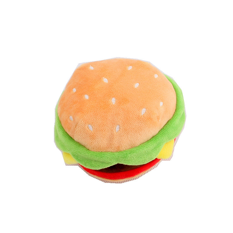 Plush Food Squeaky Dog Toy