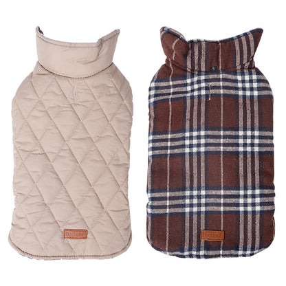 Waterproof Plaid Dog Jacket
