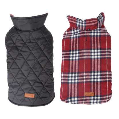 Waterproof Plaid Dog Jacket