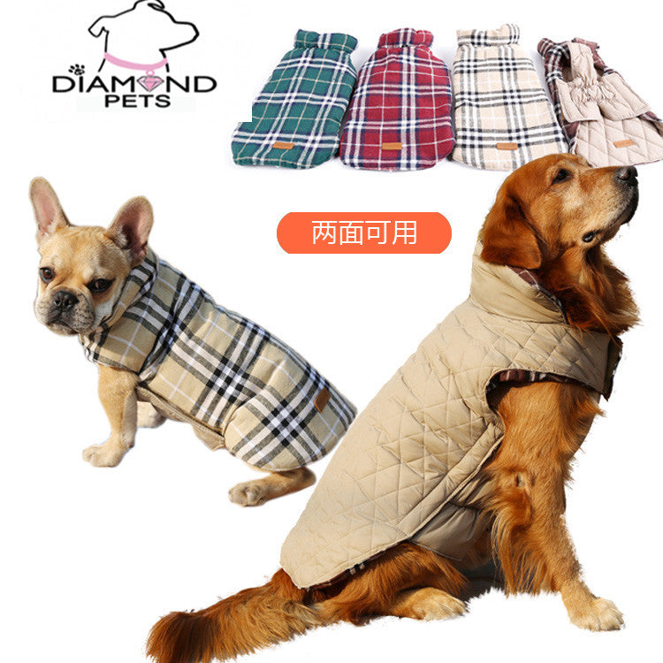 Waterproof Plaid Dog Jacket