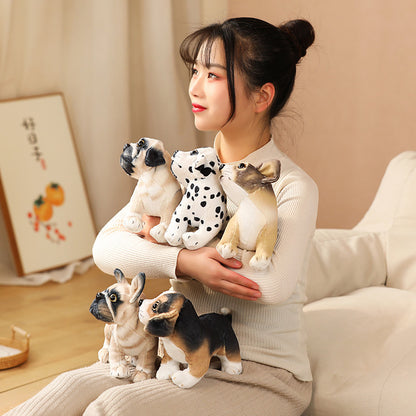 Simulation Puppy Plush Toy – Pug, Husky & Akita Dog Doll