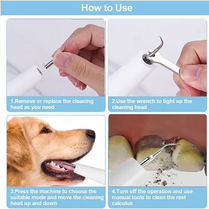 Dog Dental Calculus Remover Tool – Pet Teeth Cleaning Ultrasonic Water Toothpick