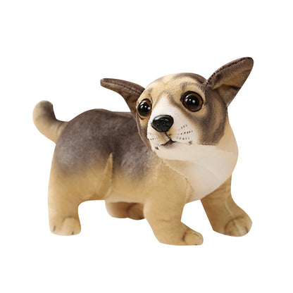 Simulation Puppy Plush Toy – Pug, Husky & Akita Dog Doll
