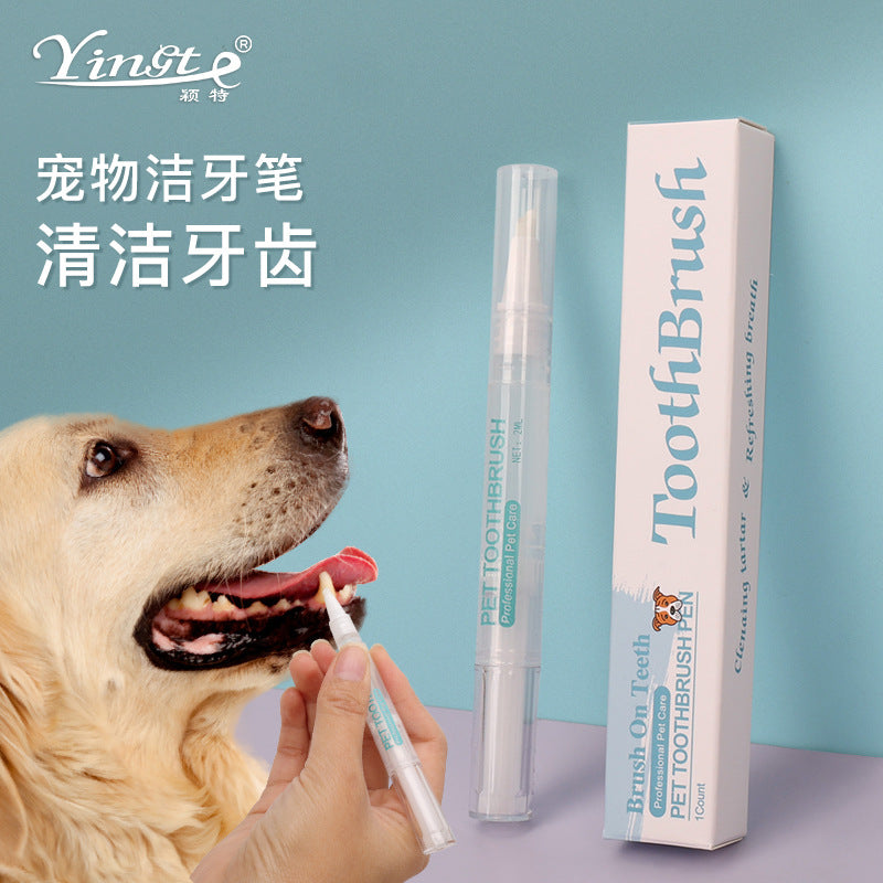 Pet Tooth Cleaning Pen – Integrated Dog & Cat Toothbrush Oral Care Tool