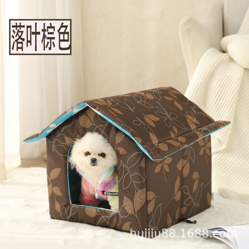 Outdoor Pet House with Washable Cushion