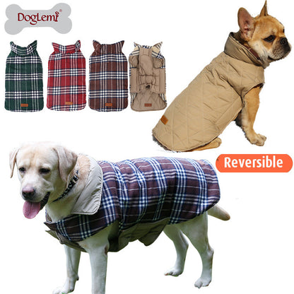 Waterproof Plaid Dog Jacket