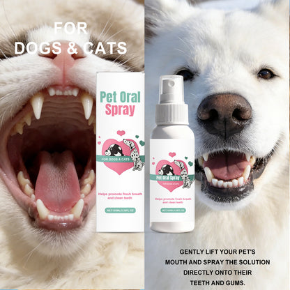 Pet Oral Care Spray for Dogs & Cats