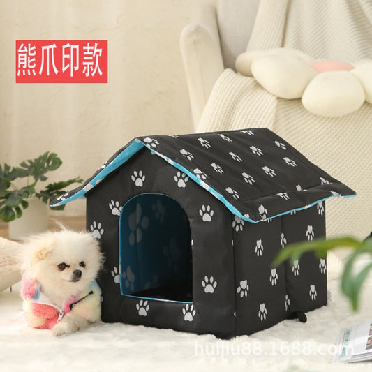 Outdoor Pet House with Washable Cushion