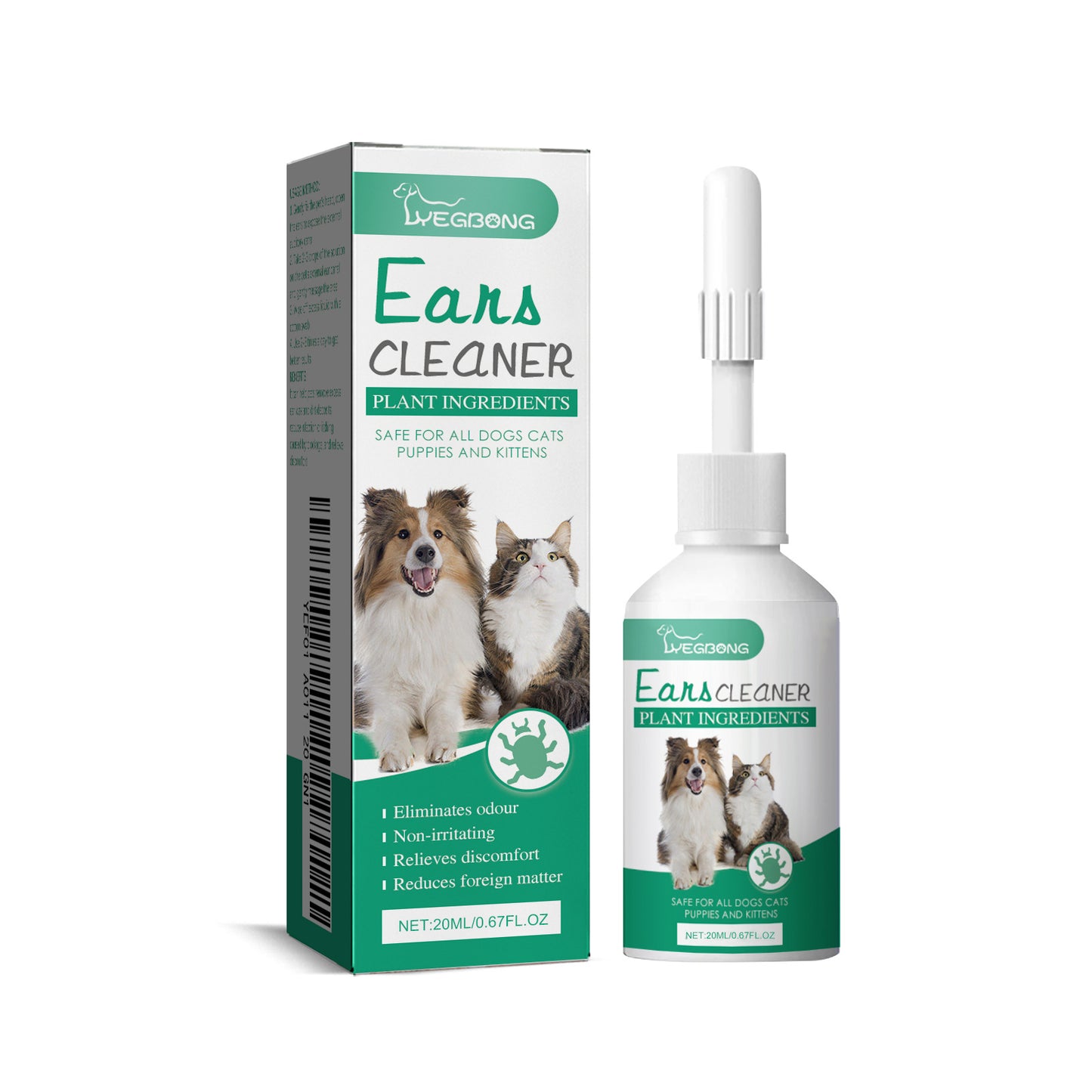 YEGBONG Pet Ear Drops for Cats & Dogs