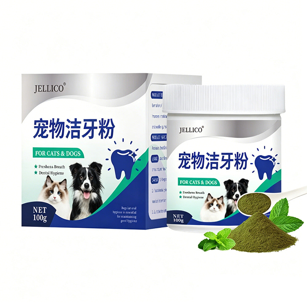 Dog Teeth Cleaning Powder – Green Tea Pet Dental Care Tooth Powder