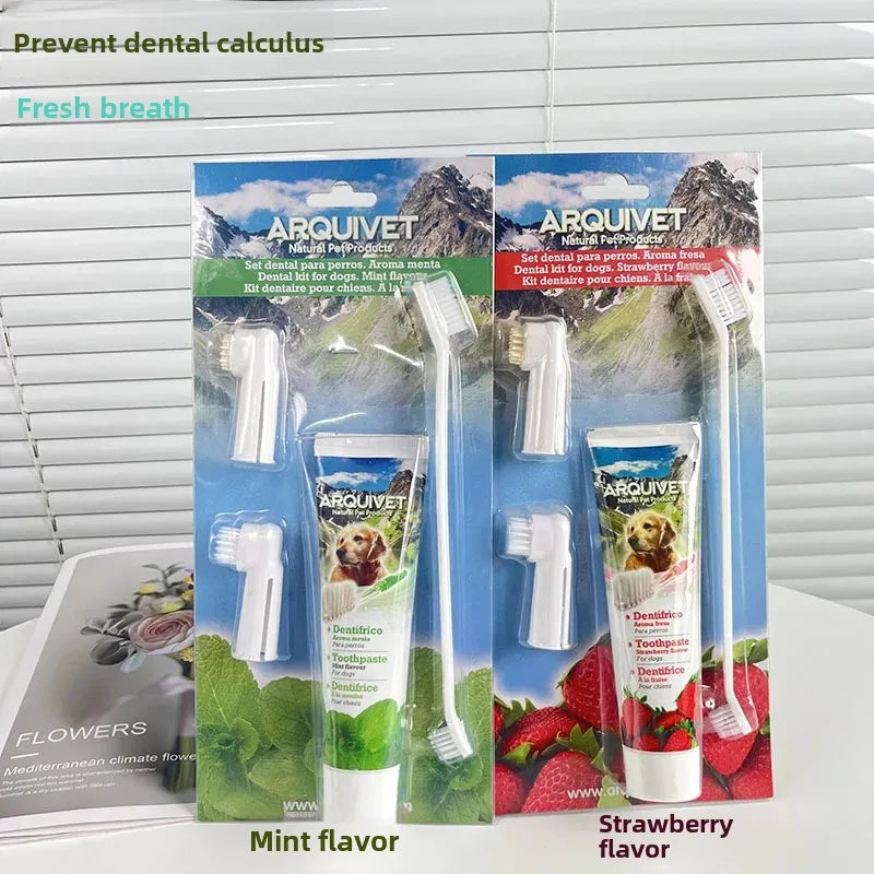 Pet Toothpaste & Toothbrush Set for Dogs & Cats – Oral Cleaning Kit