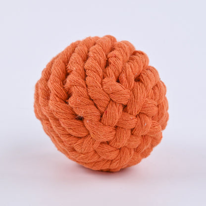Handmade Orange Rope Dog Toy