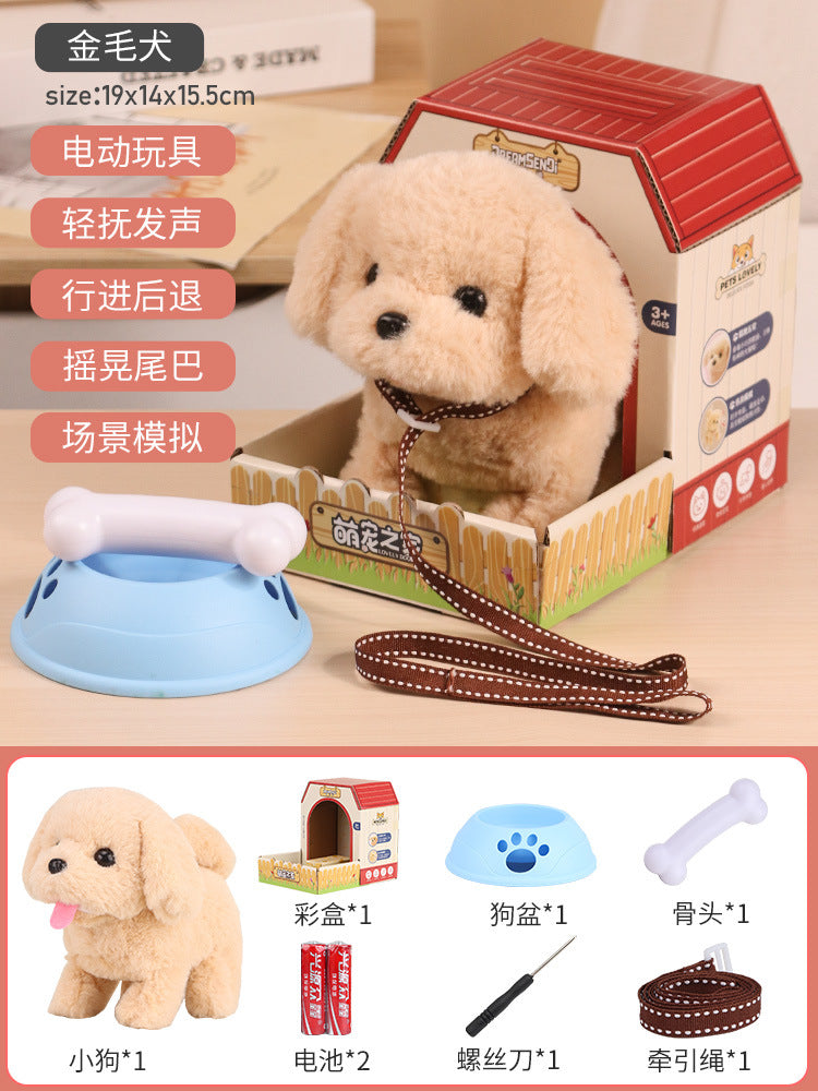 Interactive Walking & Barking Plush Puppy Toy