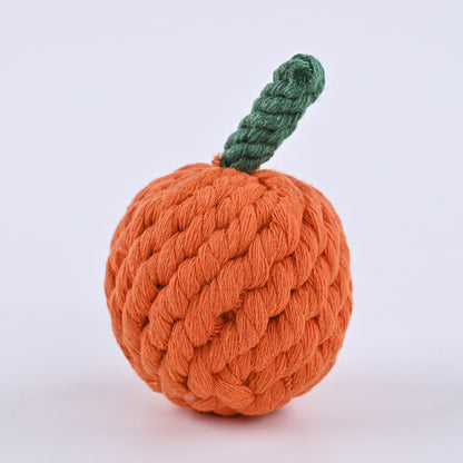 Handmade Orange Rope Dog Toy