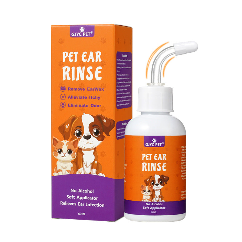Pet Ear Cleaning Solution & Wipes Set