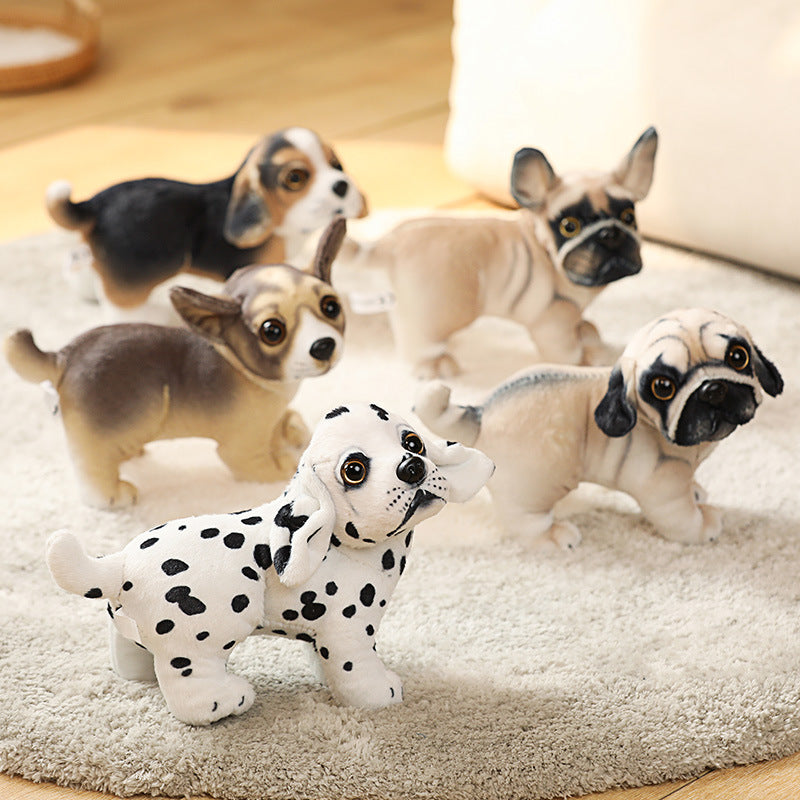 Simulation Puppy Plush Toy – Pug, Husky & Akita Dog Doll