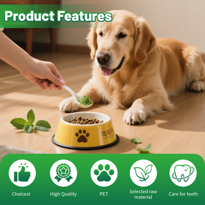 Dog Teeth Cleaning Powder – Green Tea Pet Dental Care Tooth Powder