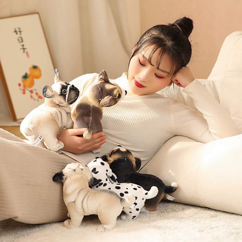 Simulation Puppy Plush Toy – Pug, Husky & Akita Dog Doll