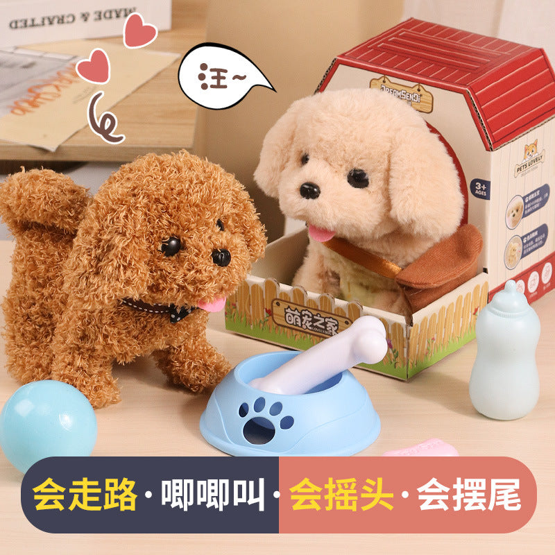 Interactive Walking & Barking Plush Puppy Toy