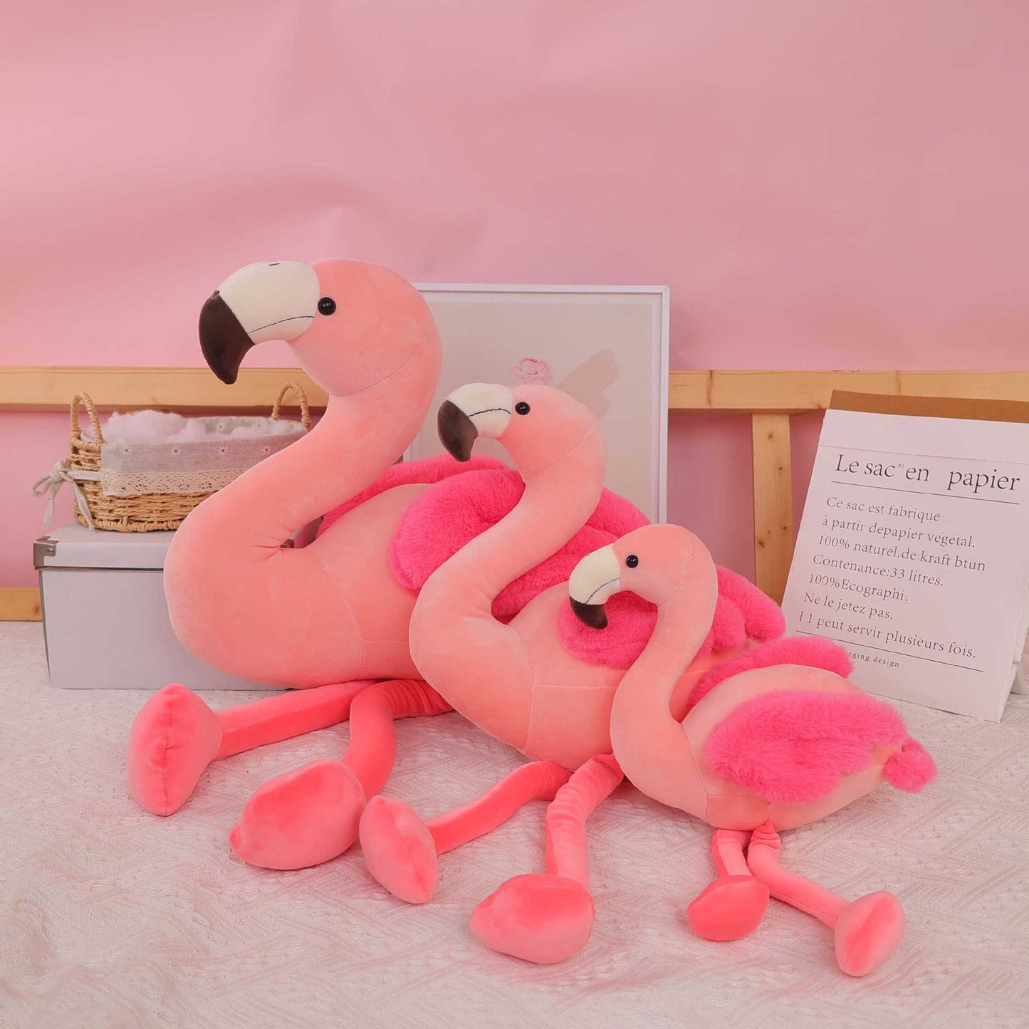 Cute Flamingo Plush Toy Pillow – Soft Stuffed Animal Doll