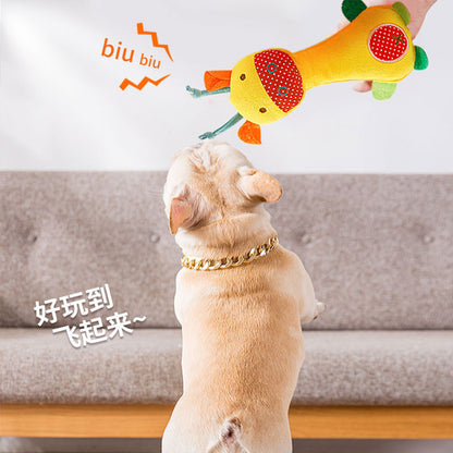 Squeaky Puppy Dog Toy – Bite-Resistant Plush Molar Chew Toy
