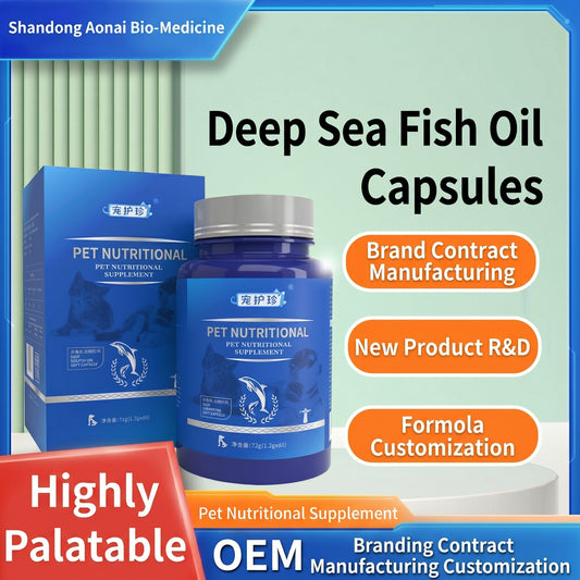 Pet Fish Oil Soft Capsules for Dogs & Cats