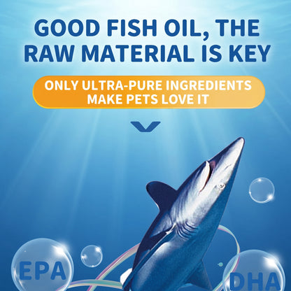 Pet Fish Oil Soft Capsules for Dogs & Cats