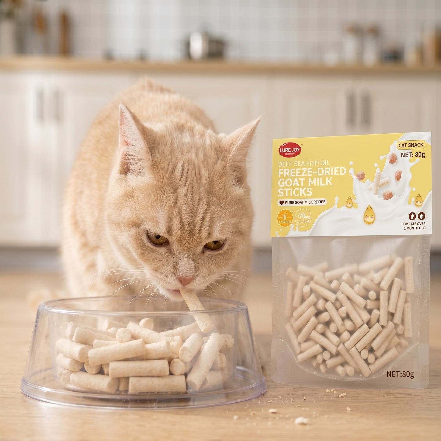 Freeze-Dried Goat Milk Chew Sticks for Cats & Dogs