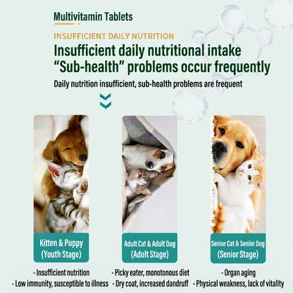 Multifunctional Pet Vitamins for Dogs & Cats