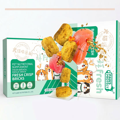 Freeze-Dried Fresh Breath Nutrition Cubes for Dogs & Cats